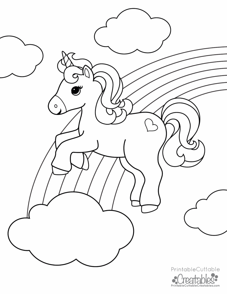 Unicorn Printables Coloring Pages