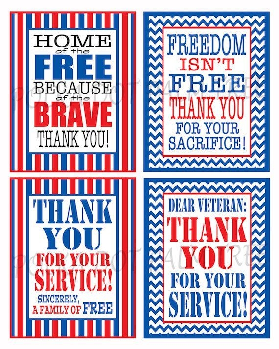 Veterans Thank You Cards Free Printable