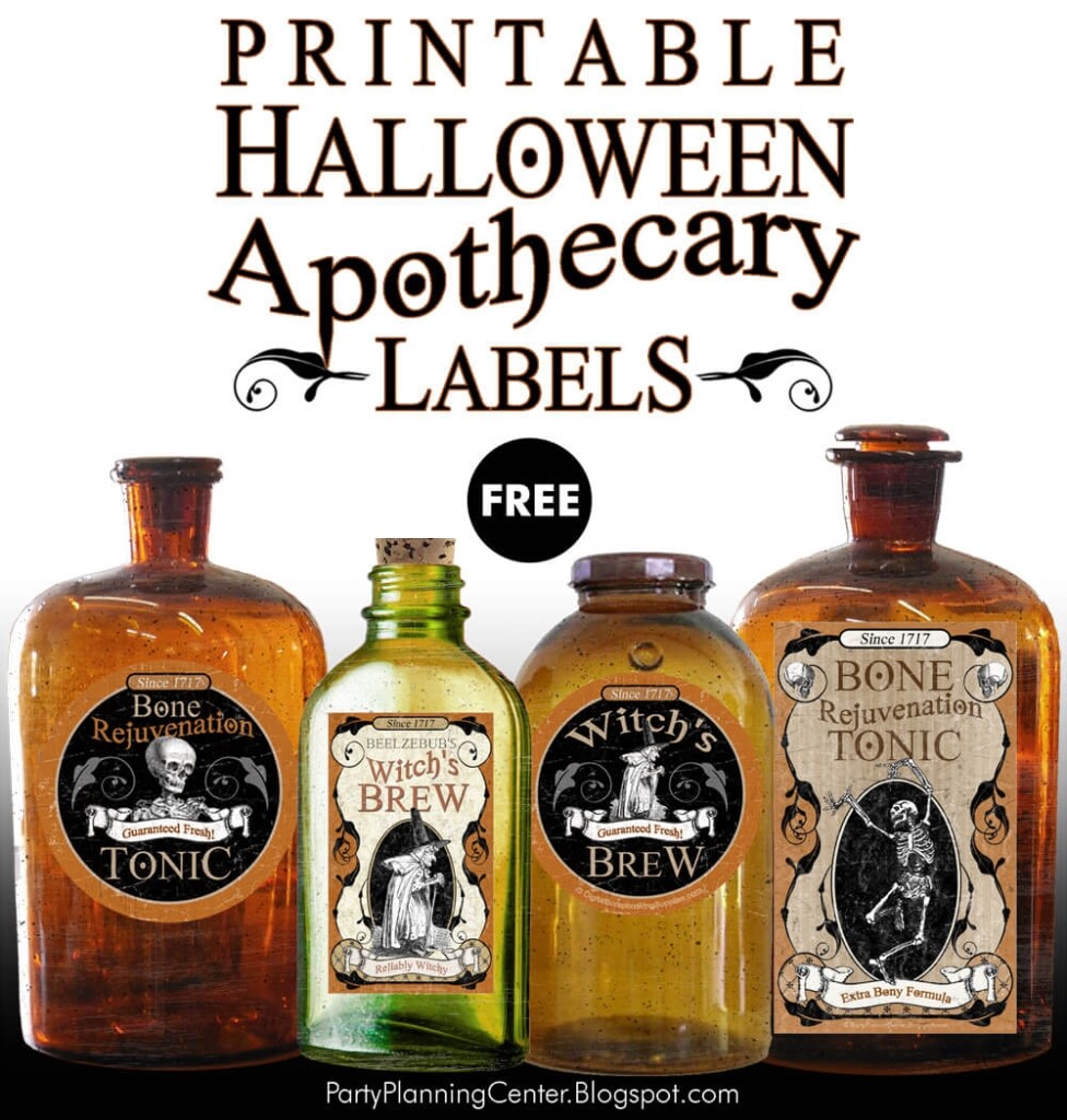 Vintage Printable Free Printable Halloween Apothecary Labels