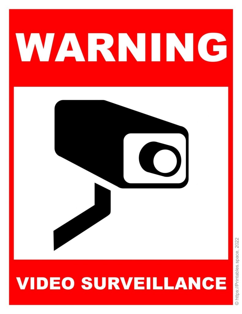 Warning Video Surveillance Sign Free Printables