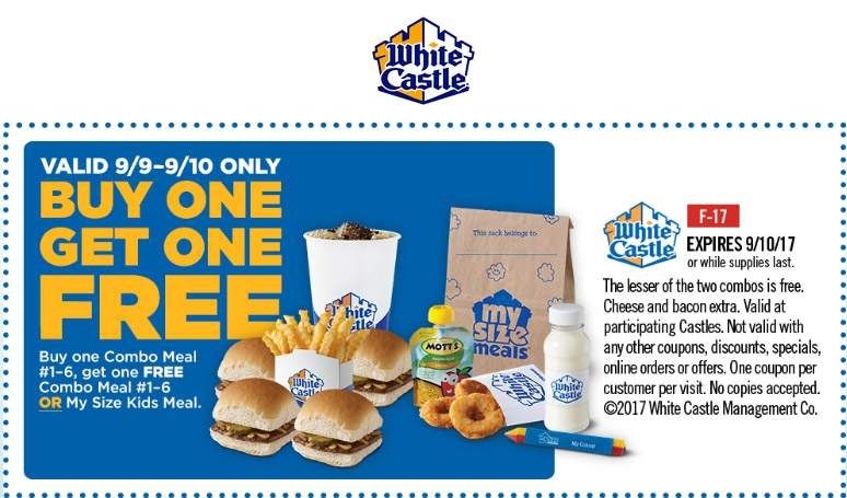White Castle Coupons Shopping Deals Shopping Coupons Coupon 