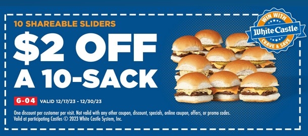 White Castle Printable Coupon