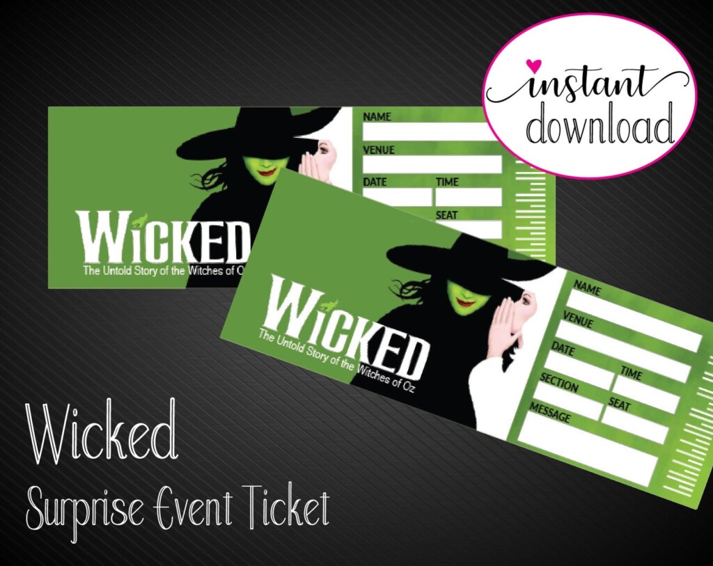 Wicked Ticket Printable
