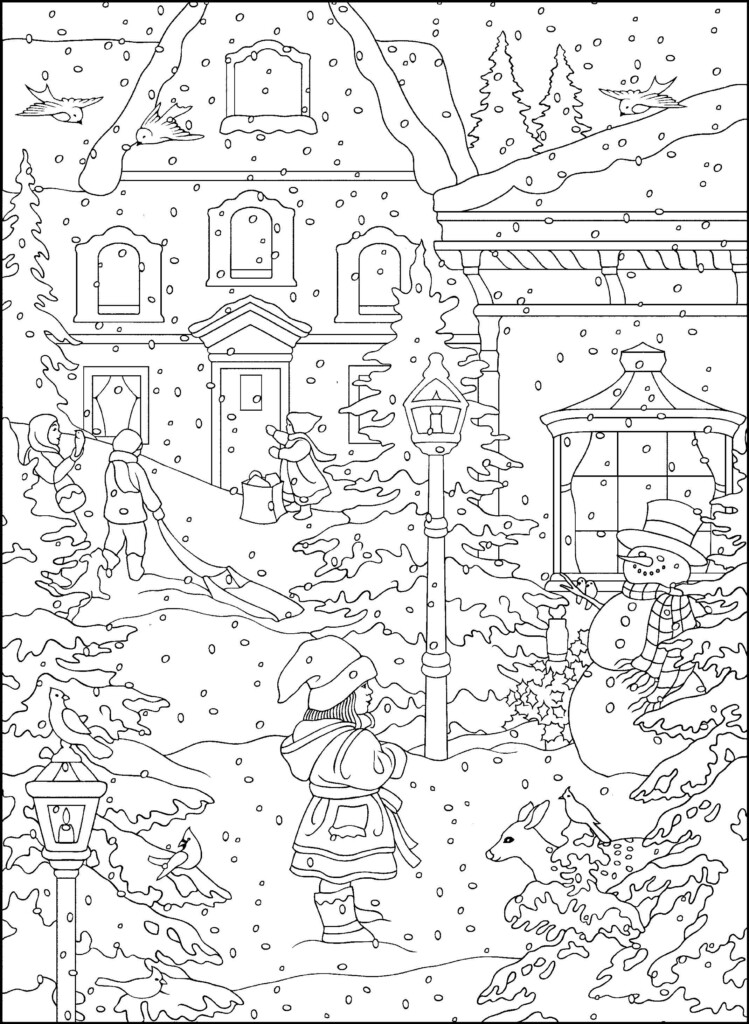 Winter Coloring Pages For Adults Best Coloring Pages For Kids