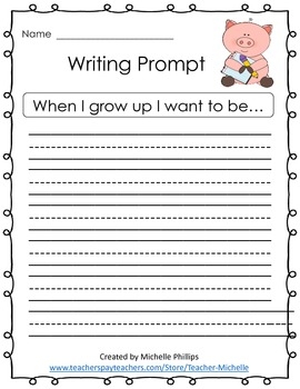 Writing Prompts 1st Grade By TEACHERS WITH A BUDGET TpT