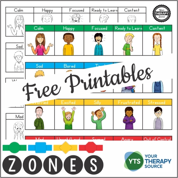 Zones Of Regulation Free Printable